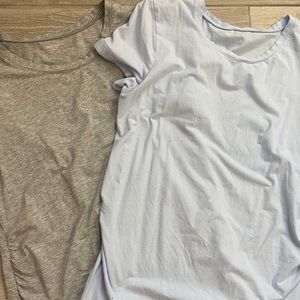 2 Short Sleeve Maternity Shirts